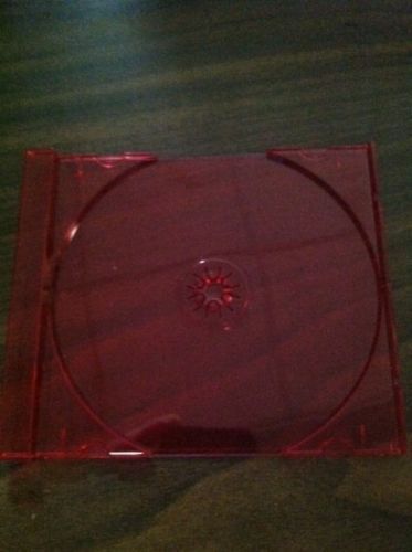 480 NEW STANDARD SINGLE CD TRAY TRANSPARENT RED