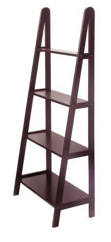 Winsome Bookcases Wood 4-Tier A-Frame Shelf Espresso New Free Shipping Sale