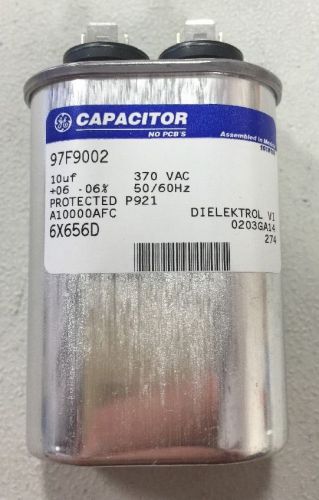 New GE 97F9002 Capacitor Oval 10 uf MFD 370 VAC 6X656D