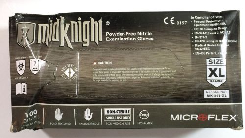 MidKnight Nitrile Powder-Free Exam Gloves MK-296-XL XLarge 5 Boxes of 100