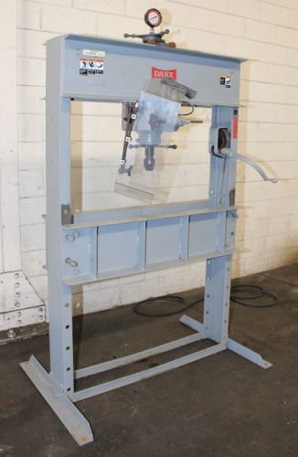 75 ton 4.5&#034; strk dake 75-h h-frame hydraulic press, hand operated for sale