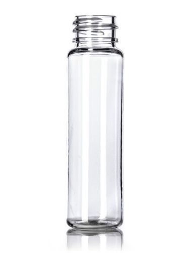 1 oz (30 ml) Clear Plastic Cylinder Round (SLIM) Bottles w/Caps (Lot of 50)