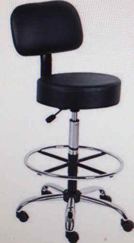Boss b16245-bk caressoft medical/drafting stool with back cushion for sale