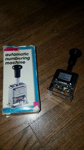 W T Rogers Automatic Numbering Machine with Box
