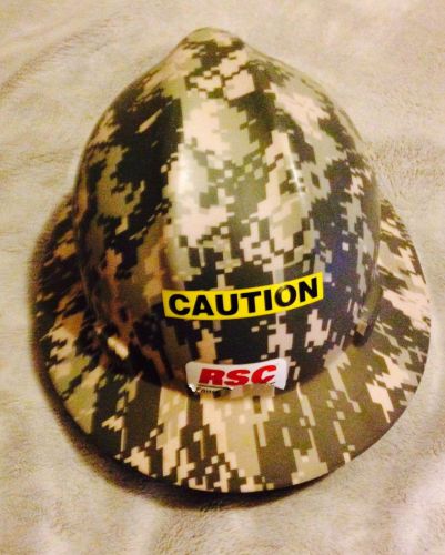 Msa v-gard full brim camo camouflage hard hat msa 10104254 m medium 32 for sale