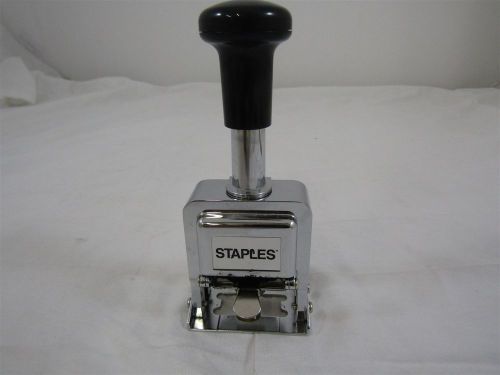 STAPLES AUTOMATIC NUMBERING MACHINE CHROME