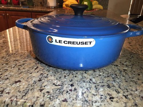 Le Creuset 6.75 Qt Dutch Oven Cast Iron Blue Marseille