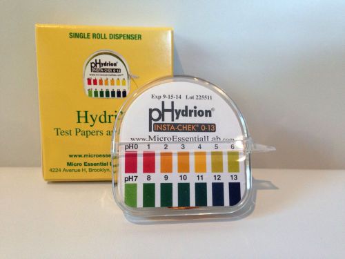 Micro Labs Hydrion pH Test Paper Strip Roll, #93 - 0-13 Range w/ Dispenser