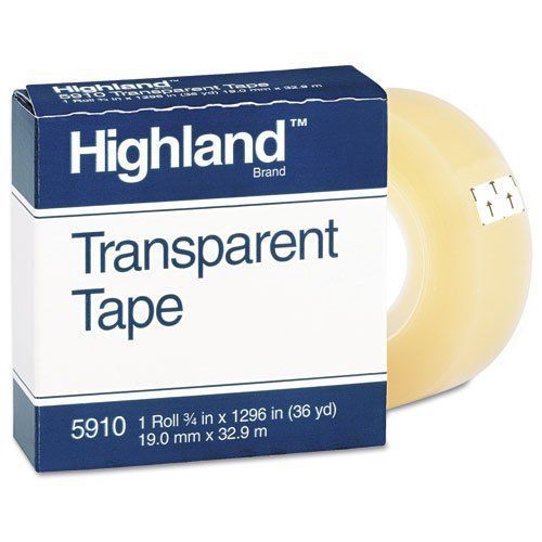 Highland(TM) Transparent Tape 5910, 3/4 in x 1296 in Boxed