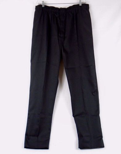 Neil Allyn Elastic Band Chef Pants Black Size X-Large 186D