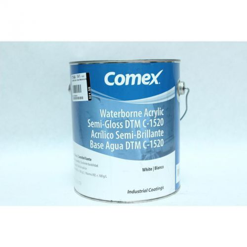 1 Gal White Semi-Gloss Waterborne Acrylic Comex Specialty Paint DTM C-1520