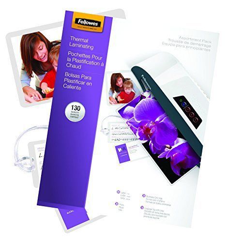 Fellowes Laminating Pouch- Thermal, Starter Kit, 130 Pack 5208502