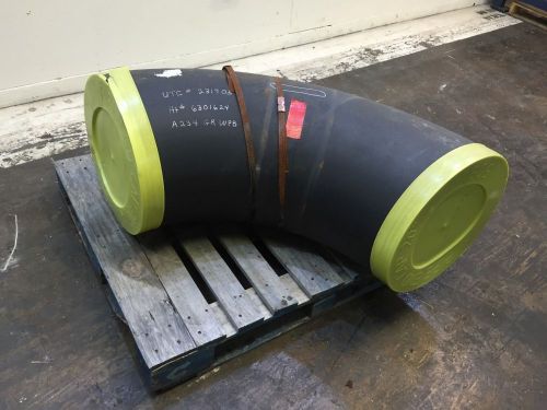 Steel pipe 20&#034; 90 degree bend / elbow w/ 2 end caps for sale