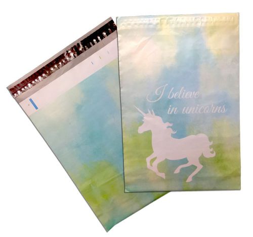 10&#034; x 13&#034; Unicorn Print -FLAT POLY Mailer USPS Approved Mailer (200 Pack)