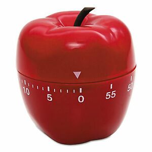Shaped Timer, 4&#034; dia., Red Apple 77042 77042  - 1 Each