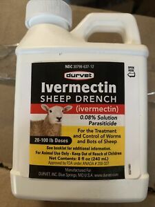Sheep Drench 8 oz. 20-100lb Doses Durvet exp 2023 Oral