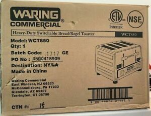 Waring WCT850RC Heavy-Duty 4-Slot Switchable Bread &amp; Bagel Toaster