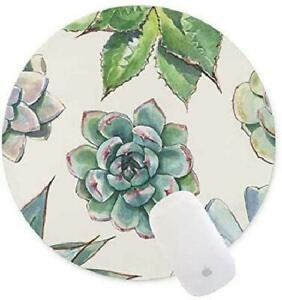QJ CMJ Cute Succulent Cactus Plant Round Mouse pad Gaming Mouse Pad Rubber Round