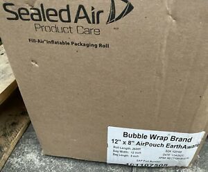 NEW SEALED AIR (EARTHAWARE) Inflatable Packaging Roll 2600’ Long ( 12” X 8” )