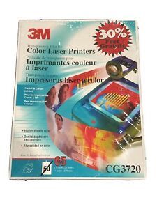 3M Transparency Film For Color Laser Printers P/N CG3720 8.5&#034; x 11&#034; (65 Sheets)