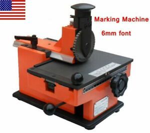 Semi-automatic Nameplate Metal Label Stamping Printer Marking Machine 6mm Font
