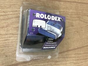 Rolodex Office Covered Card File 2 1/4&#034;x4&#034; 125 Cards Black New Sealed