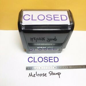 Close Rubber Stamp Purple Ink Self Inking Ideal 4913