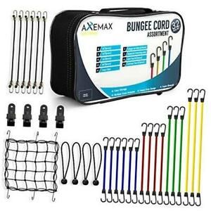 Bungee Cords 32 Pieces Assortment of Tarp Clips, Canopy Ties, Bungie Straps