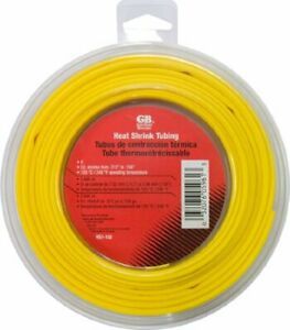 Gardner Bender HST-102 Heat Shrink Tube, 0.312 to 0.156, 8-Feet, Yellow