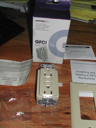 New Centerex GFCI Ground Fault Circuit Interruptor IVORY