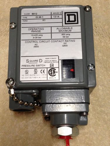 SQUARE D 9012GLW1 Pressure Switch, 13-425PSI