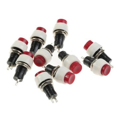 Pack of 10 latching off-on n / o push button switches for sale