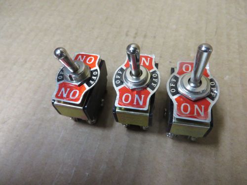 TOGGLE SWITCH 3 pieces ON/OFF PLATE 6 TERMINALS 3 POSITION 125V-10A NEW UNUSED