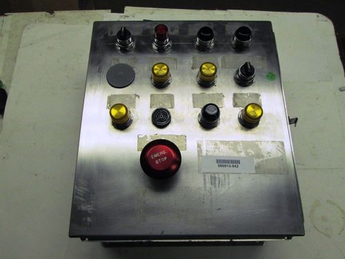 Stainless Steele  16&#034;x14&#034;x 6&#034; enclosure type 4,12 &amp;12 Cutler Hammer Pushbuttons