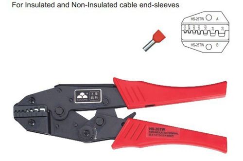 Insulated And Non-Insulated Ferrules Plier Crimper 2x0.5-6.0mm2 AWG 2x20-10