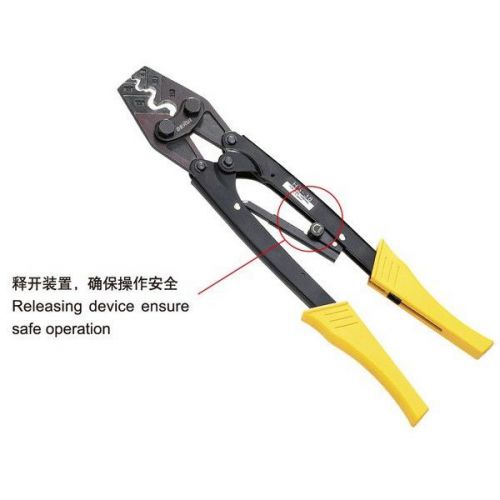 Ratchet crimping plier energy saving for non-insulated cable links awg10-2 for sale
