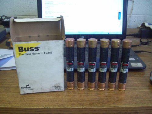 NEW LOT OF 6 COOPER BUSSMANN FUSETRON FUSE 25 A FRS-R-25