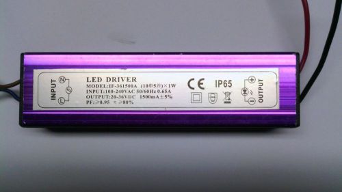 50W LED Drive 100-240VAC to 36VDC for High Power LED Lamp Light 1500mA