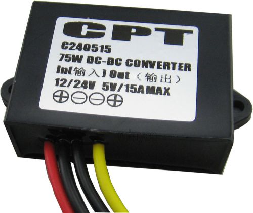 9-35v12/24v to 5v/15a 75w dc  buck converter car power supply voltage regulators for sale