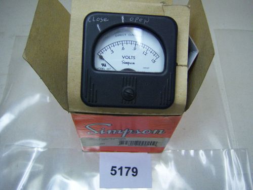 (5179) simpson dc voltmeter model 127a 0-1.5 volts dc 2 3/8 x 2 3/8&#034; for sale