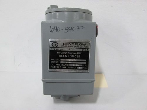 New conoflow gt15cd electro-pneumatic 4-20ma 3-15psi 25psi transducer d297137 for sale