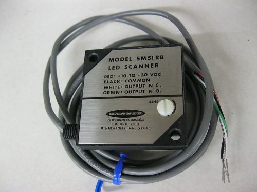 Banner SM51 Series DC Opposed Mode Sensor SM51RB LED Scanner NEW