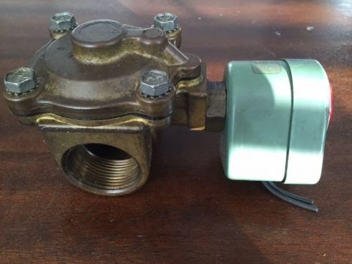 Used, no box asco 8210d18 brass solenoid valve 1-1/4&#034;npt  240v for sale