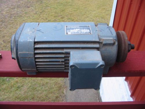 Himmel saw arbor motor electric  3 ph. and 3 hp  t.e.f.c. shaft is l.h. threads for sale