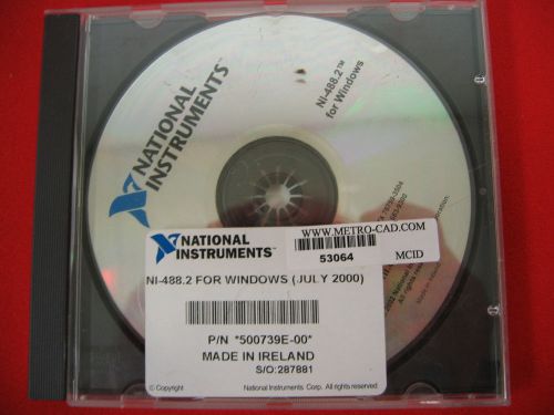 NATIONAL INSTRUMENT 500739E-0 NI-488.2 FOR WINDOWS (JULY 2000)