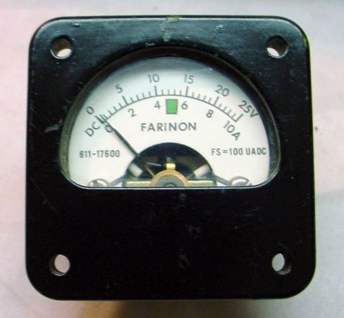 Farinon 0-25 VDC &amp; 0-10 Amps DC Panel Meter