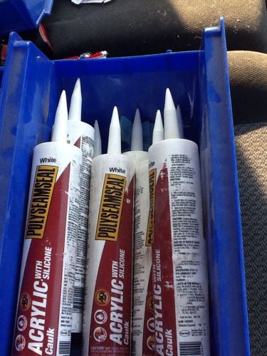 Henkel 1507600 10 oz. polyseamseal acrylic caulk with silicone, white 8 pack for sale