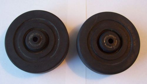 Wheel 4&#034; x 1 1/4&#034;  Black hard rubber  Cleaning Machine  X8025  ( 2- Wheels )