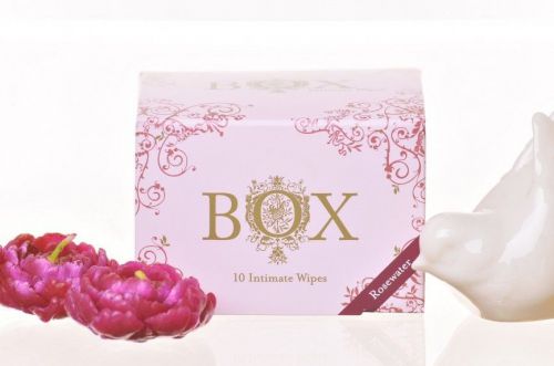 BOX INTIMATE WIPES, 10 organic natural wipes, BRAND NEW IN BOX