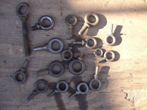 Forged Steel Eye Bolts Machinery use lot of 17 Eye Bolts
